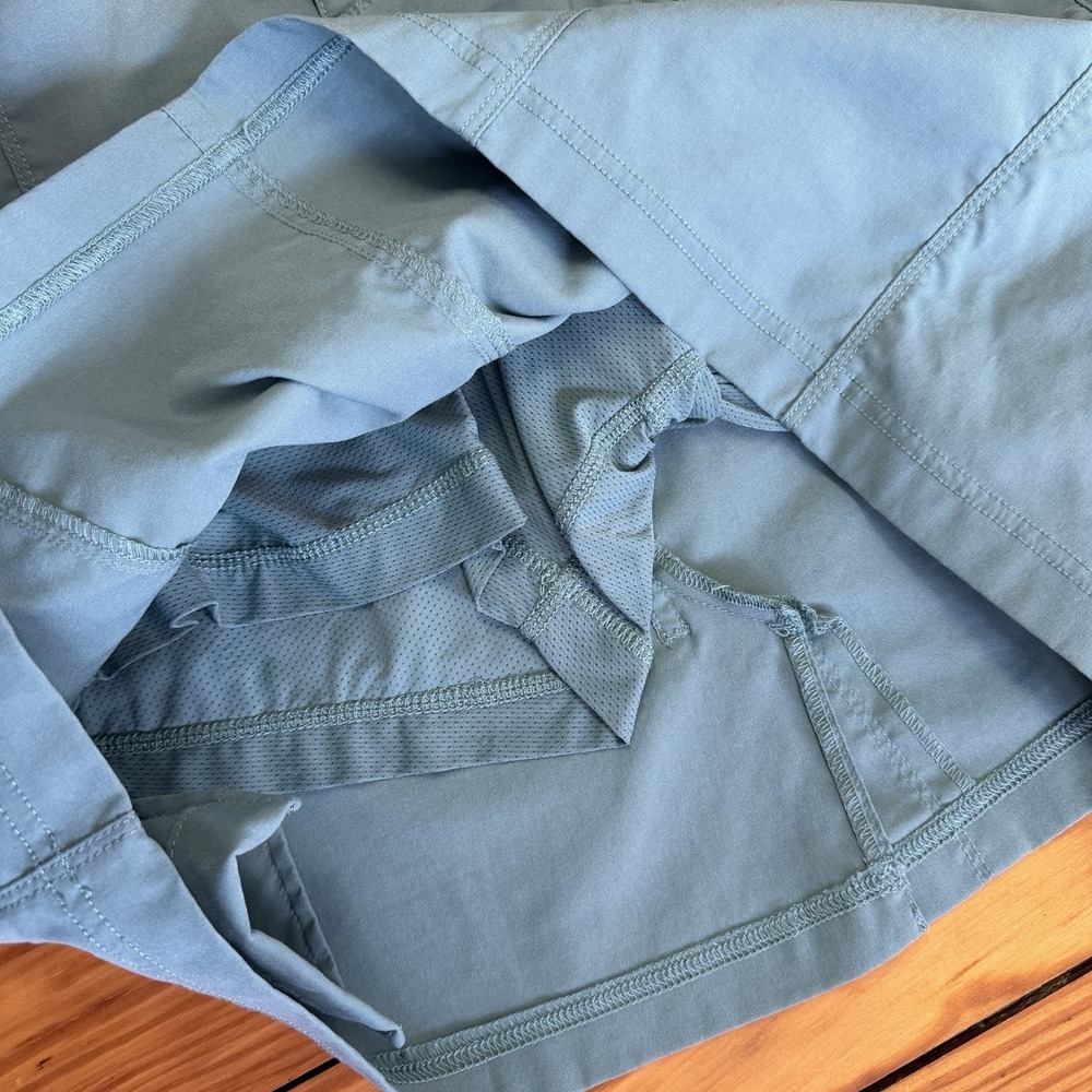 Duluth Trading Dry on the Fly Skort Women's 4 Skirt Shorts Sage Green Cargo - Picture 10 of 13
